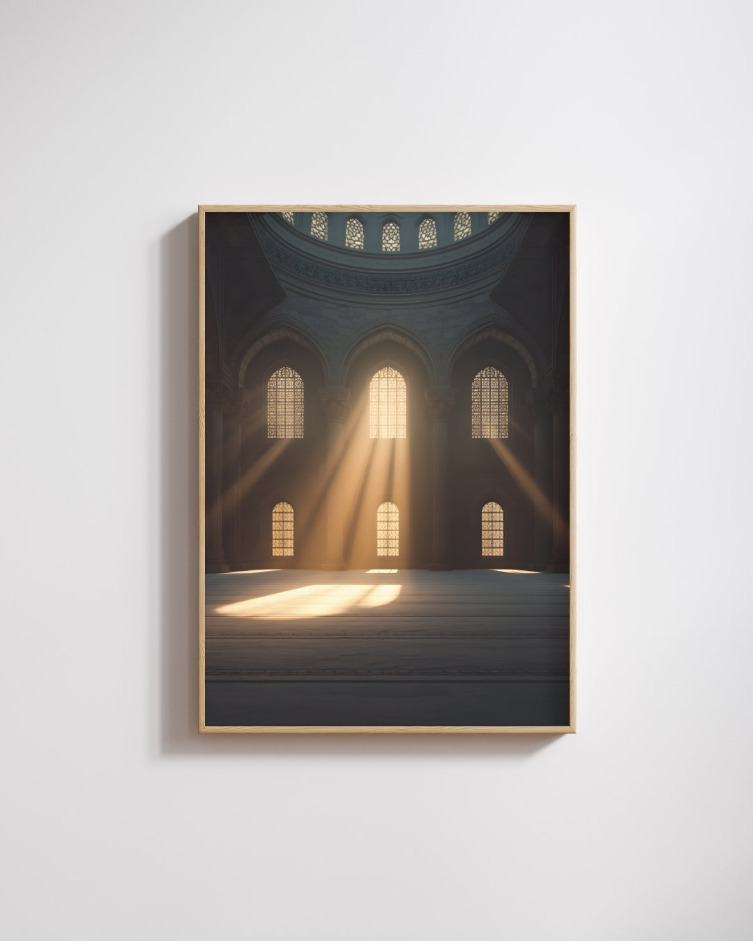 İlahi Işık Huzmeleri Cami İçi Kanvas Tablo